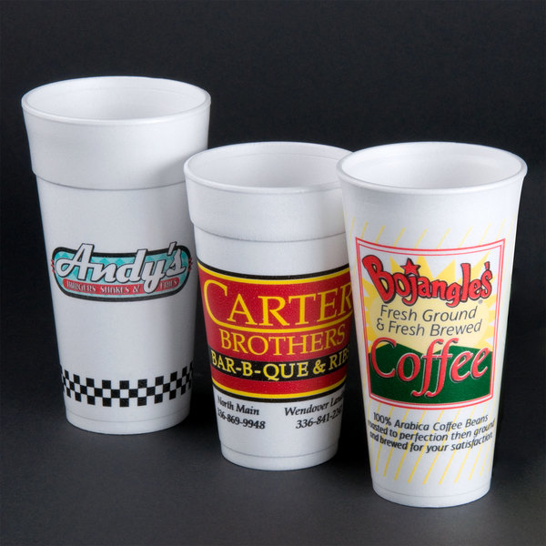 16-Ounce Printed Foam Cups, 500/Case