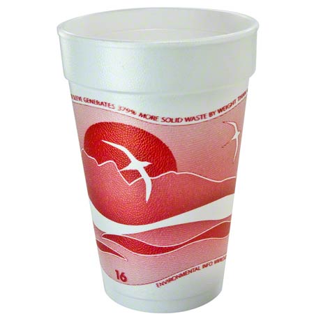 16-Ounce Printed Foam Cups, 500/Case