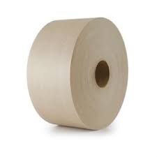 #240 72mm x 500' Reinforced Water Activated Tape Natural, 6 Rolls/Case. K7001