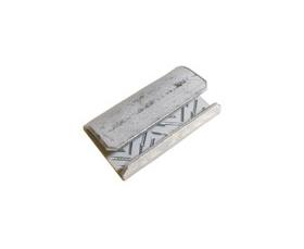 5/8" x 1-1/4" Open Serrated Seals for Polyester Strapping. 1000/Case. APX SEAL-P500.