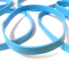 17 x 1/4 Blue SS, 25# Bulk, Large Rubber Bands