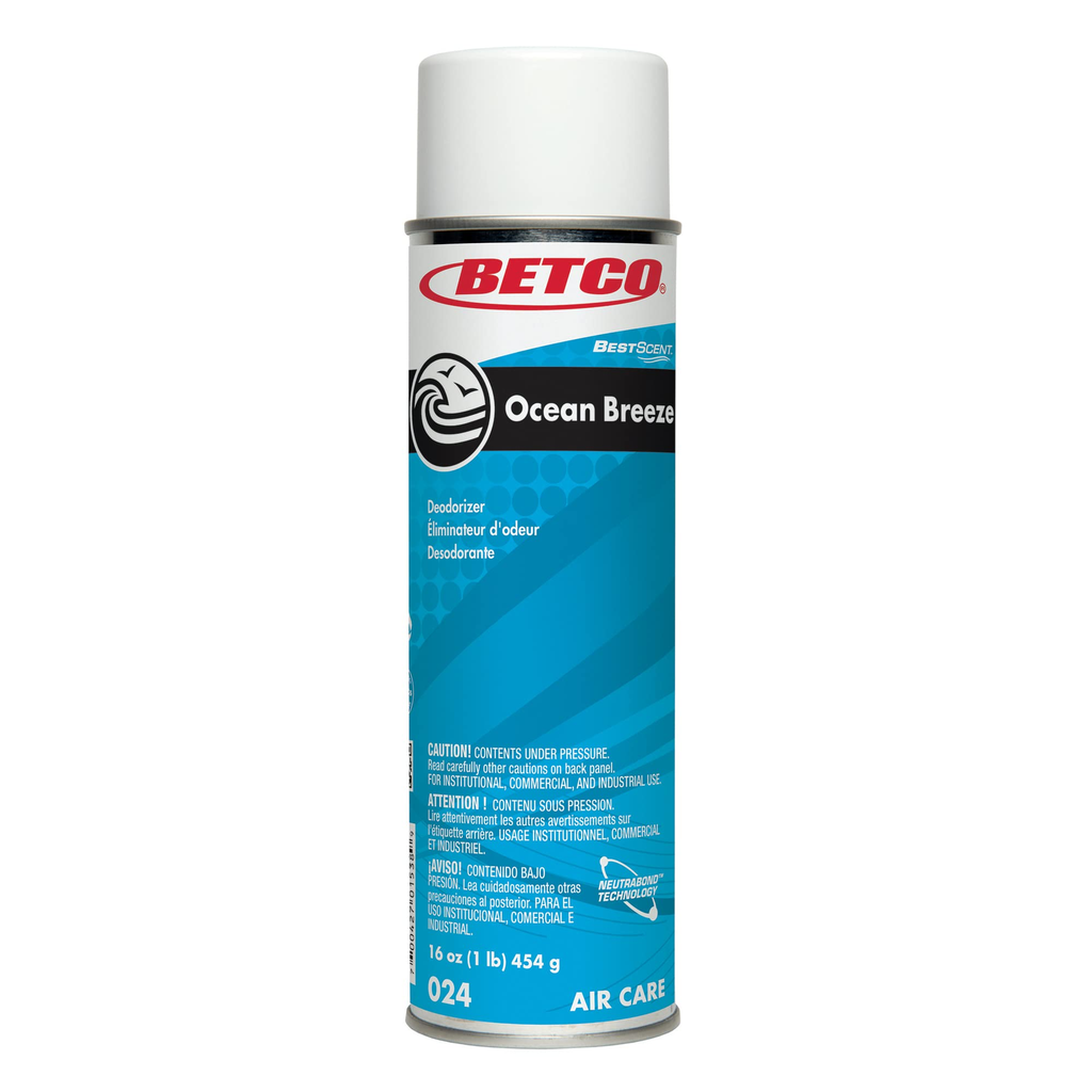 Best Scent Ocean Breeze metered Aerosols, 6 cans/Case, 3000 Sprays