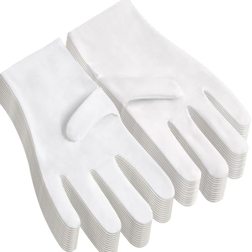 Cotton Inspection Gloves Small 3.5 oz, Ultra light-weight 100% cotton blend, bleached white, 12 pairs/case