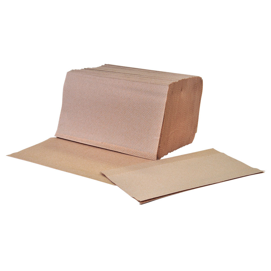 Singlefold Paper Towels, Natural, 9 x 9 9/20, 250/Pack, 16 Packs/Carton