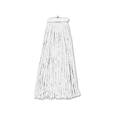 (NEW # AEW7516-KT) Cut-End Lie-Flat Wet Mop Head, Cotton, 16oz, White