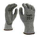 Valor Salt & Pepper Gloves LRG 13-Gauge HPPE Shell, Gray Polyurethane Pal Coating. ANSI Cut Level A2