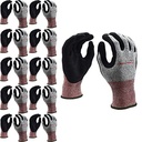 Gloves Machinist, 13 Gauge HPPE/Glass Fiber Shell, Black Foam Nitrile Coating, CE Cut Level 5