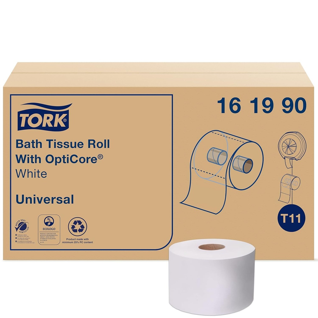 SEPG REF NO. #856052, Tork 161990, Opticore 2-Ply Bath Tissue, 36 Rolls, 36x865..Use Dispenser # 565520, 565728 or 565820