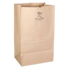 20lb Short Kraft Grocery Bag, 8.25 x 5-15/16 x 13-3/8, 40# Basis, 500 Bags/BDL