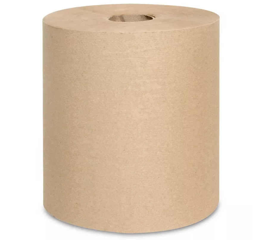 Handwound Roll Towel 8" x 800' Brown 6/Case