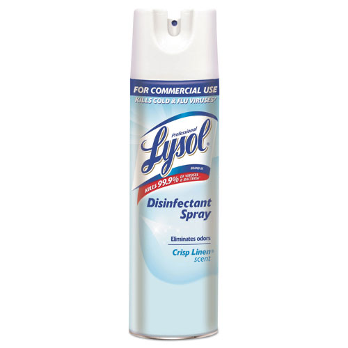 #74828, Lysol Crisp Linen Disinfectant Spray, 12/19oz Aerosols / Case,