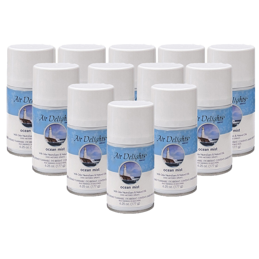 Premium Metered Air Freshner Refill, Ocean Mist, 12-7oz/Case