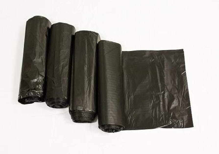 33" x 39", 33 Gallon, 1.5 Mil, Black Can Liner, Vintage