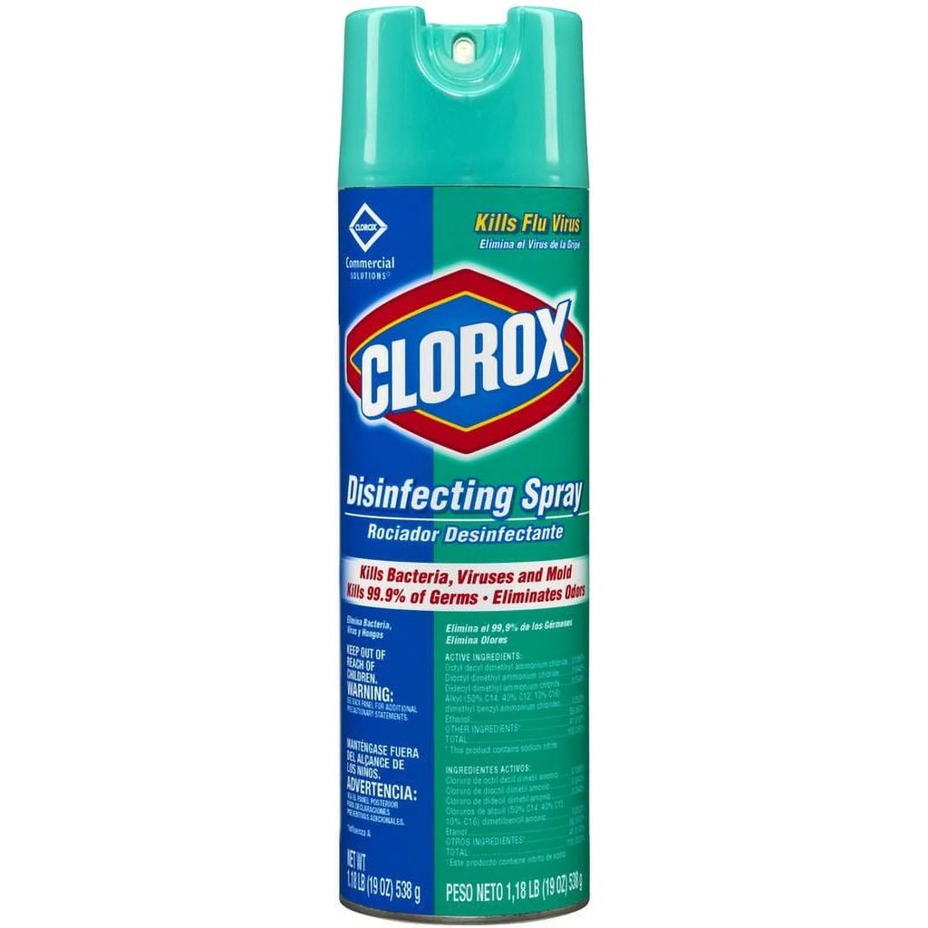 38504CT, Clorox Disinfecting Spray, Fresh Scent, 19oz Bottle, 12/Case