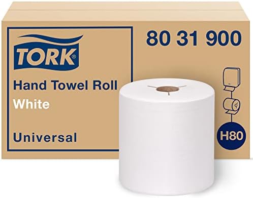 (SEPG REF. #856218) Tork Advanced White Roll Towel, Y-Notch, 8" x 800', 6 Rls/Case, #Tork 8038050