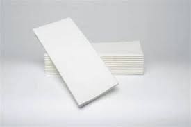 17" x 17" Dinner Napkin 1-Ply, 1/4 Fold. White. 16/250. #21450