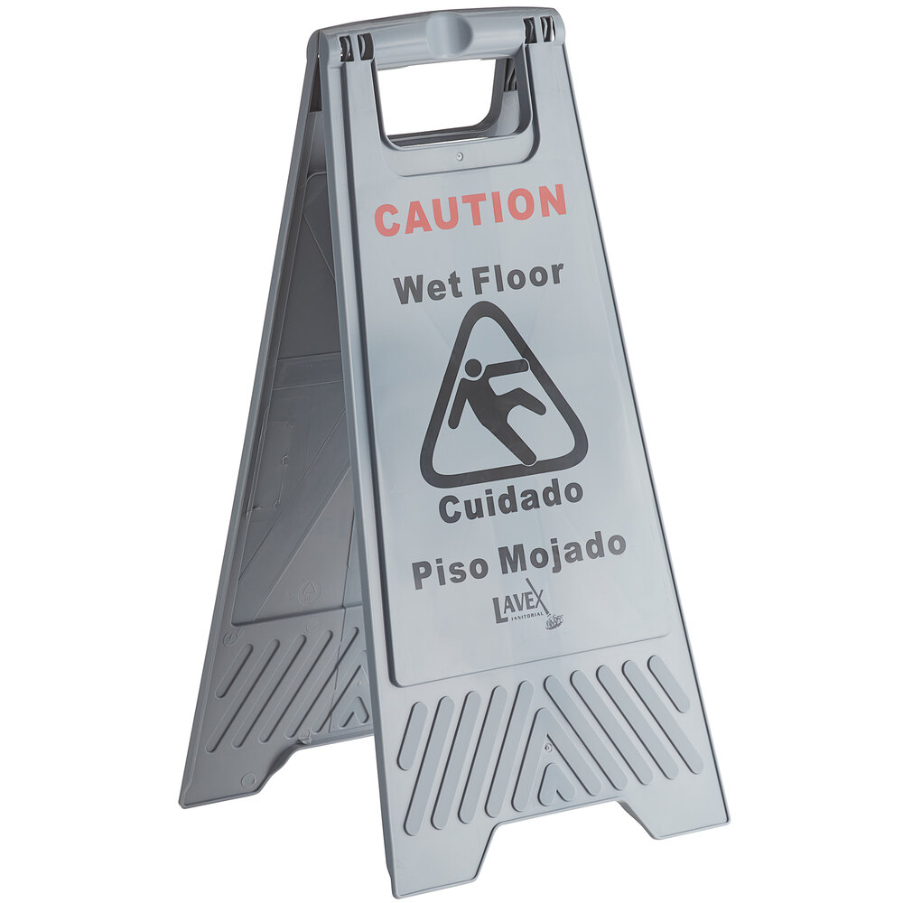 Lavex Janitorial 25" Caution Wet Floor Sign, 274WFSGN25