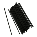 Choice 5" Black Unwrapped Coffee Stirrer / Sip Straw - 10000/Case