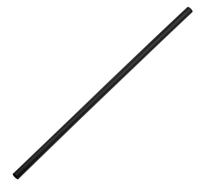 Choice 7 3/4" Jumbo Black Unwrapped Straw - 5000/Case