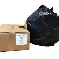 (#29) 24 x 32 Black (.60 Mil) Flat Pack Low-D Can Liner. 500/Case, 12-16 Gallon.