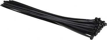 24" Zip Ties Black 175-lb UV Resistant (50 Pack)