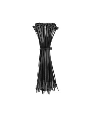 48" Black 175 lb. UV Resistant Zip Ties. 50/Pack