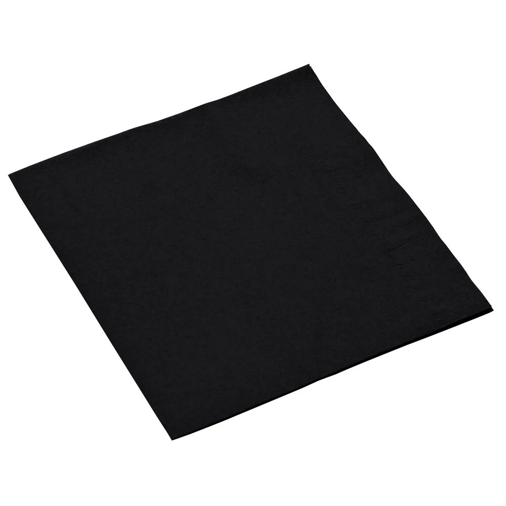 Choice Black 2-Ply Customizable Beverage / Cocktail Napkin