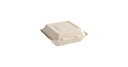 EcoChoice 9" x 9" x 3" Compostable Sugarcane / Bagasse 1 Compartment Take-Out Box - 200/Case