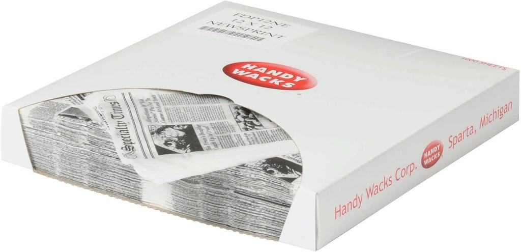 Newsprint Waxed White 1000/Box
