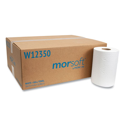 #W12600 MORSOFT BLEACHED ROLL TOWEL, 12 ROLLS-600' / CASE, ROLL TOWELS