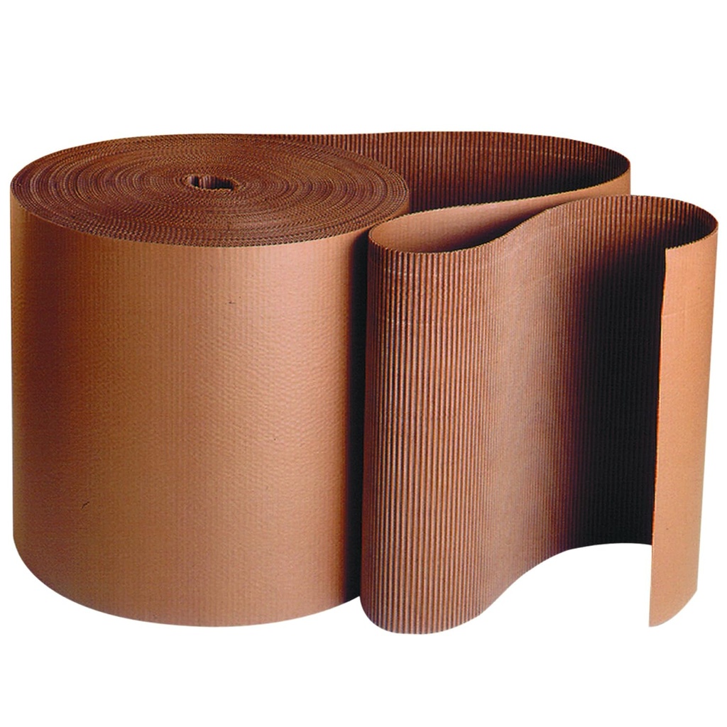 4" x 250' B-Flute Corrugated Singleface. 50 Rolls/Pallet. Carton Strip.