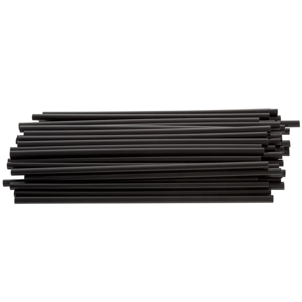 Choice 7 3/4" Jumbo Black Wrapped Straw - 1200/Case