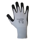 COR 6890G-MED, COR-TOUCH, 13-Gauge, Gray, Nylon Shell and Black, Flat Nitrile Palm Coating, #6890G - MED