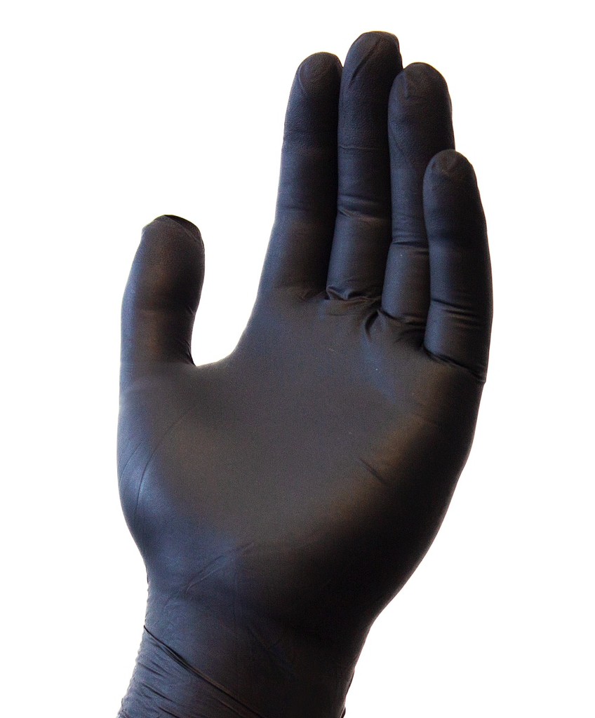Black Medium Powder-Free Nitrile Gloves 10/100