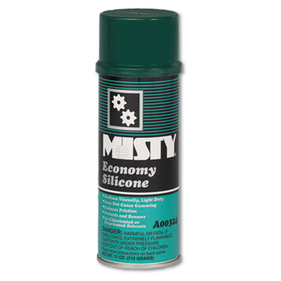 Misty, Economy Silicone Spray Lubricant, 11 oz Aerosol Can, 12/Carton