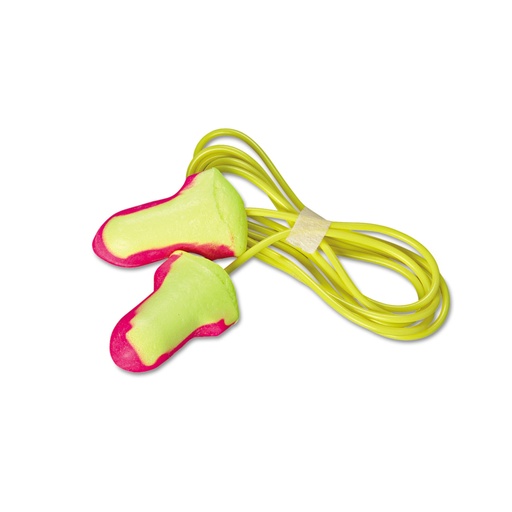 [HOWLL30-Pair] LL-30 Laser Lite Single-Use Earplugs, Corded, 32NRR, Magenta/Yellow, 100 Pairs