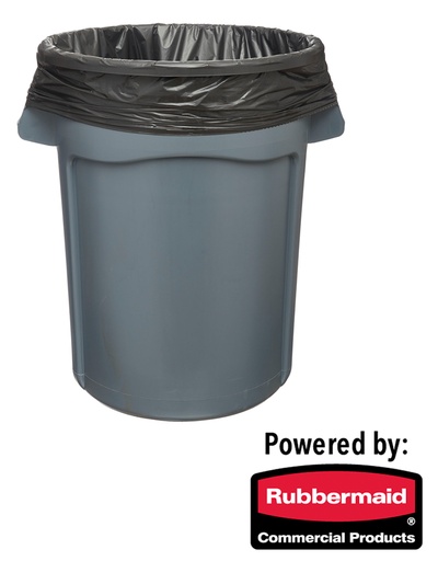 [HU PG69560] 95 Gallon, Black Curb Side, 2 Mil Can Liner, 32 x 29 x 68, Flat Pack, 50/Case