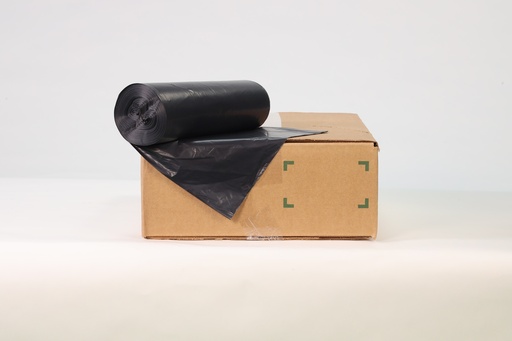 [NOR PGB-2431] PGB-2431 Low-D Can Liner 24 x 23 Black (1 Mil) 500/Case, Folded, 7-10 Gallon