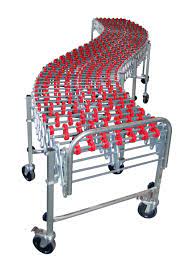 [Red Polymer Conveyor] 24" Wide Extends to 13ft Long, Red Polymer Wheels