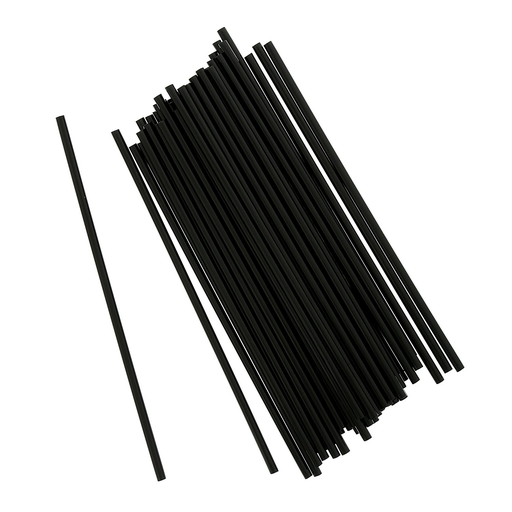 [WEB 485SIP5BK] Choice 5" Black Unwrapped Coffee Stirrer / Sip Straw - 10000/Case