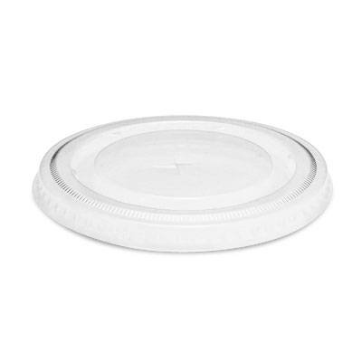 [WEB 500LFLAT] Choice Clear Flat Lid with Straw Slot - 9, 12, 16, 20, and 24 oz. - 1000/Case, #500LFLAT