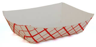 [WEB 795500RC 500] #500 5LB Red Check Paper Food Tray, 500/Case