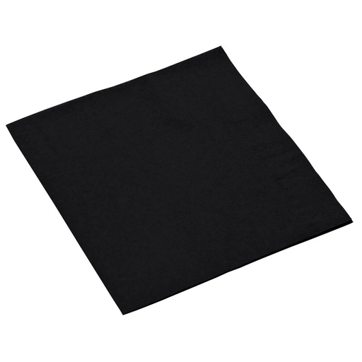 [WEB 5002BNAPBLK] Choice Black 2-Ply Customizable Beverage / Cocktail Napkin