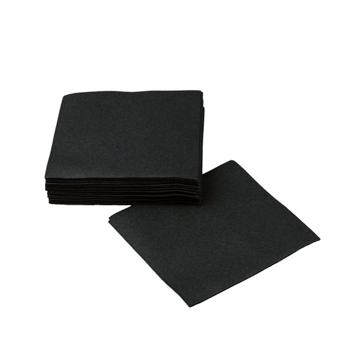 [WEB 5002BNAPBLK] Choice Black 2-Ply Customizable Beverage / Cocktail Napkin