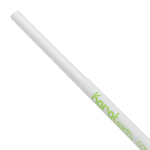 [KE-C9300W] Karat® Earth® Paper Wrapped Jumbo Paper Straw - 7.75", White