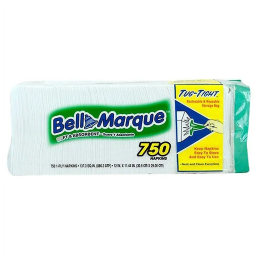[200] Bellemarque Luncheon Napkin, White - 750/Pack, 8 Pack/Case