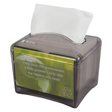 [WEB 176NDPLIFBK] OneUp by Choice Smoke Black Tabletop Interfold Napkin Dispenser
