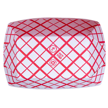[8701] Southern Champion Southland™ Food Tray - #100 (1 lb.), Red Checked