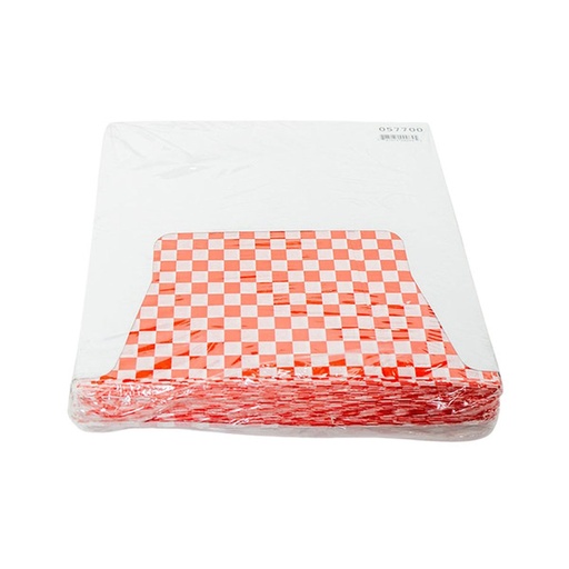 [57700] Papercon® 12 x 12 Basket Liner Sandwich Wrap - Red