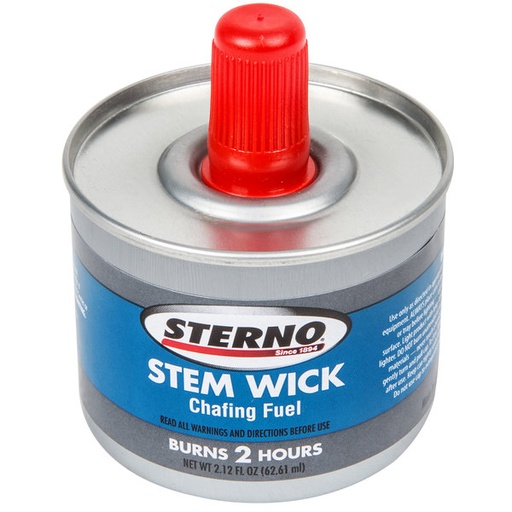 [10102] Sterno Gel Stem Wick Chafing Fuel, 6 Hour Burn 24/Can